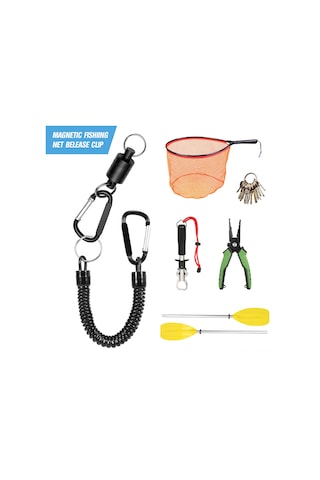 Xindoker Balıkçılık Manyetik Tutucu Kayıp Engelleme İpçili Siyah - Maks. 2kg Tutma Gücü, Yelek/çanta Uyumlu