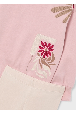Mayoral 4726-53 Kız Çocuk Ekru-pembe Taytlı Takım Ekru - Pembe