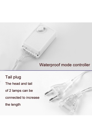 Sones Tavuskuşu Işıkları Led Balık Ağı Işıkları Açık Hava Su Geçirmez Işık Dizisi Tatil Dekorasyon Işıkları, Ab Fişi Renkli Işık Diğer