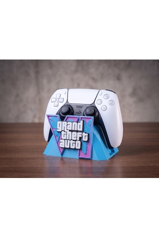 Omni Gta 6 Temalı Ps5 Kol Standı - Özel Tasarım Gta 6 Kontrolcü Standı, Playstation 5 Oyuncu Aksesuarı Konsol Standı Ve Tutucu Mavi