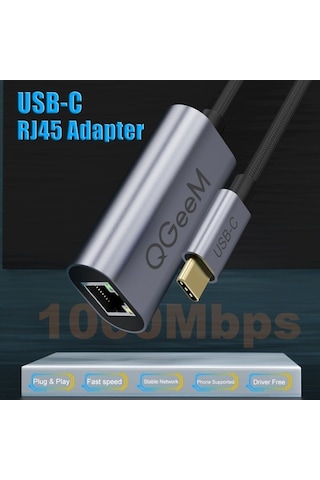 Tongxida Qgeem Ua05-a Usb 3.0 Ethernet Adaptörü, Usb Rj45 Lan Dönüştürücü, 547447426