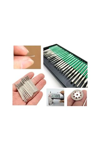 Elmas Disk Aşındırma Ahşap Metal Cam Kesme Gravür Freze Uç Seti D
