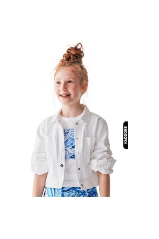 Nk Kids Xo Kids Cepli Polo Yakalı Çıt Çıt Kapamalı Örmeli Kız Çocuk Ceket 8-14 Yaş 34716 Beyaz