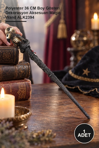 1 Adet Sihirli Asa Polyester 36 Cm Boy Gösteri Dekorasyon Aksesuarı Magic Wand Alk2394