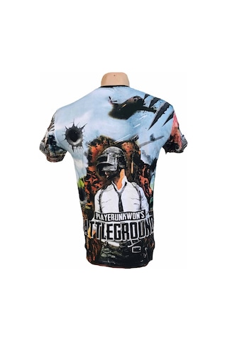 Dijital Baskı Pubg Palyer Gamer Tshirt Çok Renkli