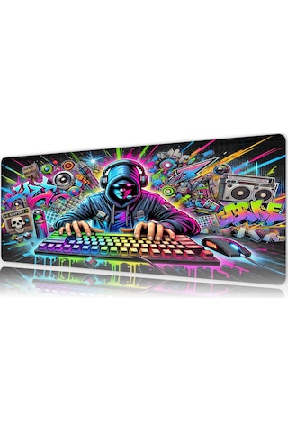 Gaming Oyuncu Xl Mouse Pad Kaydırmaz Dikişli 80 30 Cm Mousepad 20