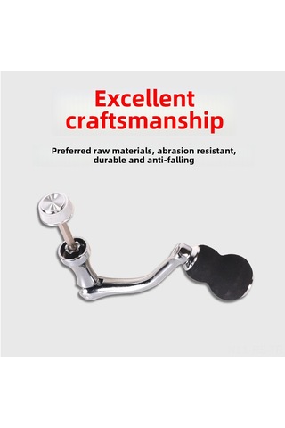 Reedark 5000-7000 Numara Olmak Üzere Büyük Boy Metal Fishing Reel Kolu, Eva Tutamaklı Evrensel Spinning Makine Kolu, Dayanıklı Balıkçılık Aksesuarı