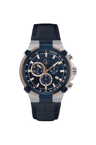 Gc Gcy24001g7 Uyumlu Lacivert Deri Saat Kordonu