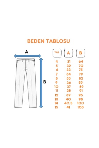 Giyicem Kız Çocuk Beli Lastikli Kargo Pantolon 2572 Turuncu