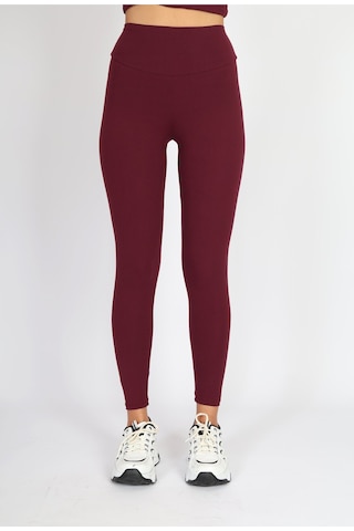 Soft&Basic Kadın 2'li Slım Fit Toparlayıcı Ve Esnek Kumaş Bordo-lacivert Tayt Bordo-lacivert