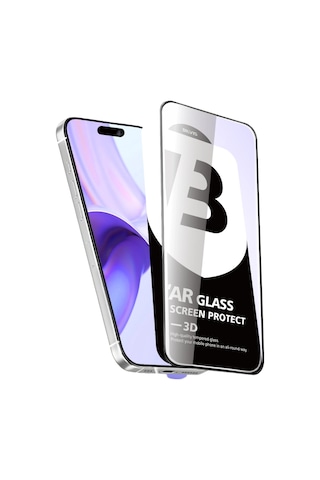 Apple iPhone Uyumlu, 15 Pro Max Bilvis 5d Super Clear Diamond Cam Ekran Koruyucu