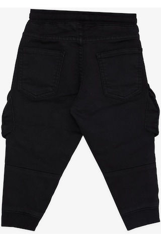 Breeze Girls & Boys Erkek Çocuk Pantolon Kargo Cepli Beli Lastikli 3-7 Yaş, Siyah-siyah Siyah