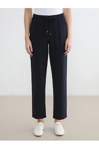 LC Waikiki Lcw Everyday Lacivert Beli Lastikli Kadın Pantolon Navy