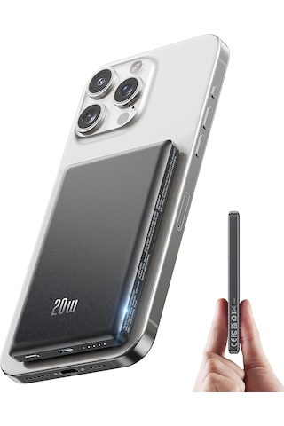 Ultra İnce Magsafe Uyumlu Manyetik Powerbank - 15w Kablosuz & 20w Pd Hızlı Şarj, Taşınabilir Şarj Cihazı İphone Ve Android Uyumlu