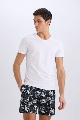 Defacto Defactofit Regular Fit Baskılı Esnek Dokulu Diz Boyu Sporcu Deniz Şortu B5994ax25hsbk81 Siyah