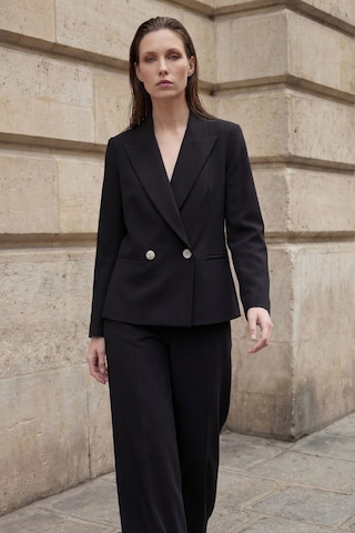 Hiccup My Fashıon Şal Yakalı Düğmeli Blazer Ceket Siyah