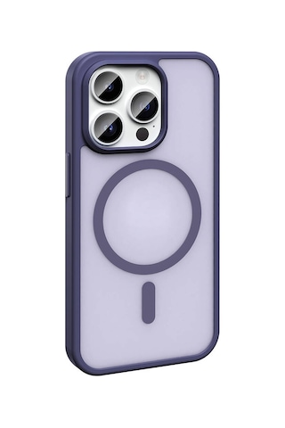 Rba Aksesuar Apple Uyumlu iPhone 14 Pro Max Kılıf M-safe Şarj Özellikli Mat Arka Yüzey Rba Sio Kapak - Siyah Siyah