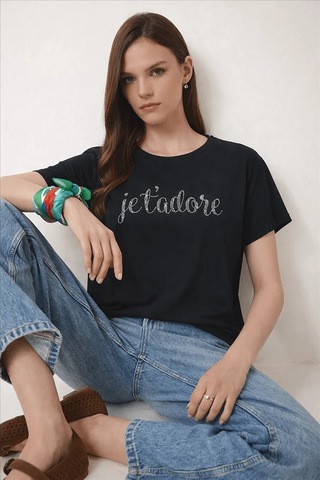 Fashion Friends Baskılı Kadın Bluz 26y0190k1 Siyah