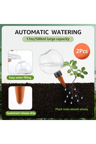 2 Adet 500ml Otomatik Damla Sulama Sistemi Kendinden Sulama