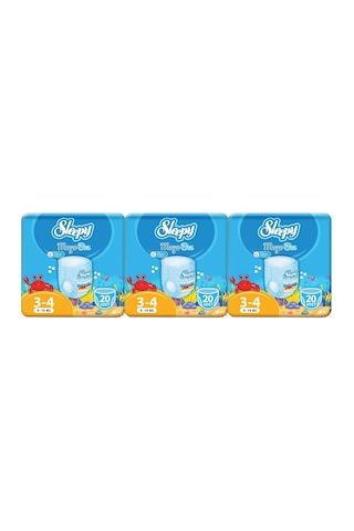 Sleepy Mayo Bebek Bezi 3 Numara Midi Maxi 60 Adet 3'lü