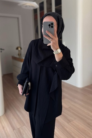 Ka Hijab Sabit Şallı Salaş Takım - Siyah