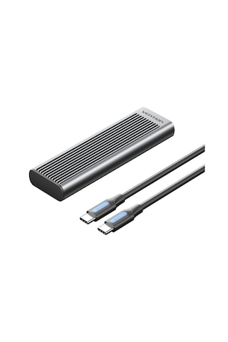 Vention M.2 Nvme Ssd Kutusu Alüminyum Alaşım 10 Gbps Usb 3,1 Gen 2 Type-c Soğutuculu - Gri