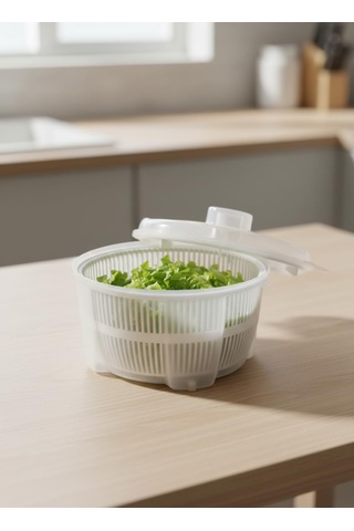 Salata Kurutcu 5 Litre Sebze Kurutucu Bpa Free Beyaz Çok Renkli