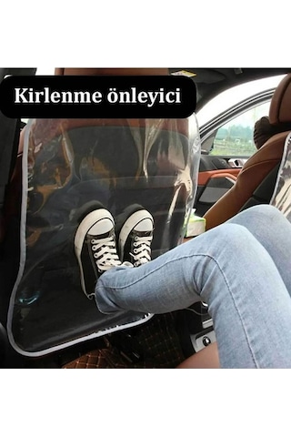 Silinebilir Oto Araba Koltuk Arkası Koruyucu Şeffaf Kılıf Oto Kılıf Araç Koltuk Arkası Koruma 1 Adet