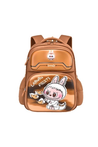 Rabobo İlköğretim Öğrencileri İçin Karikatür Okul Çantası-kahvere