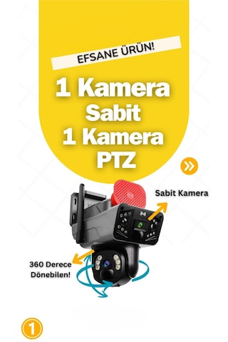 Avenir 6 mp 2 Kameralı Güneş Enerjili Ptz 4g Sim Kartlı 256 GB Sd Kart Destekli Kamera 360° Dönebilir