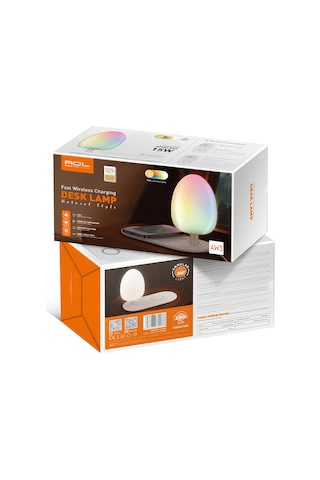 2 Si 1 Arada Led Rgb Masa Lambası Hızlı Kablosuz Şarj İstasyonu T