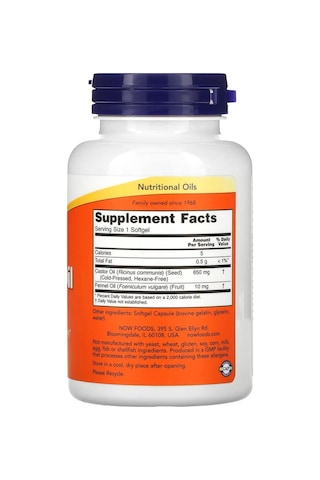 Castor Oil 650 Mg 120 Softgels