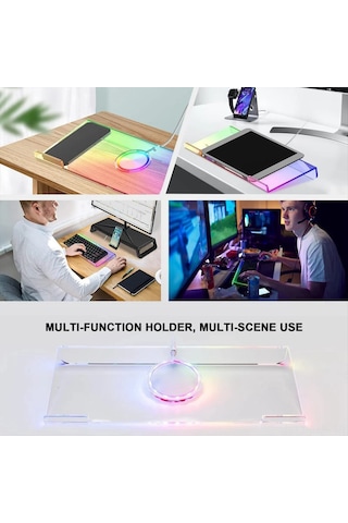 Xindoker Ergonomik 25 Derece Eğimli Akrilik Klavye Standı - Bilek Yorgunluğunu Azaltır, Kaymaz Tabanlı