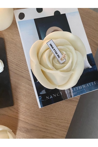 Büyük Boy Gül Hediyelik Mum % 100 Soya Mum