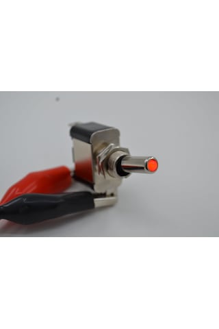 Toggle Switch 1-0 Kırmızı Ledli Metal Anahtar 3 Pin 12v