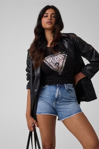 Guess Savanna Slim Fit Kadın T-shirt W6bı26k6047 Siyah