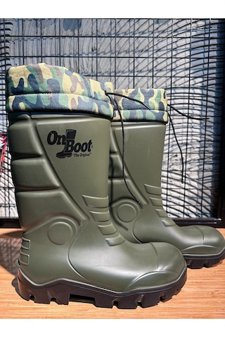 Boot Src Poliüretan Soğuk Su Geçirmez Iş ve Av Botu Çizmesi Haki