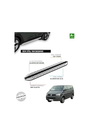 Vw T5 Kısa Şase 2016 2017 2018 2019 2020 2021 2022 2023 Araca Özel Yan Basamak