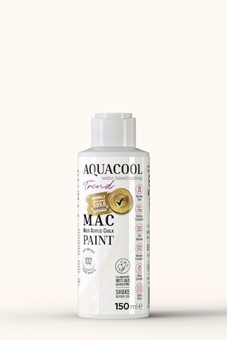Aquacool Trend M.a.c 102 Su Bazlı Akrilik Boya Saf Beyaz 150 ML Aquacool Trend M.a.c 102 Su Bazlı Akrilik Boya Saf Beyaz 150 ML