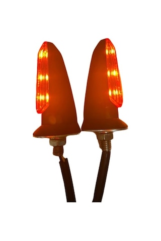 Carub Motosiklet Sinyal Lamba Üniversal 12v Sarı Cam Sarı Led 2li
