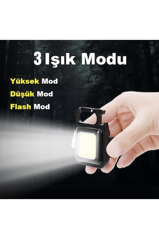 1200 Mah Mini Led, Anahtarlı El Feneri, Flash, Mıknatıslı , Su Geçirmez, Şişe Açacaklı , Şarjlı