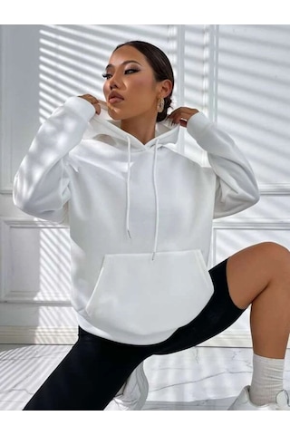 Altamira Unisex Good Things Sırt Baskılı Oversize Kapşonlu Sweatshirt 001