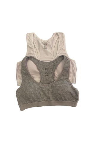 Underwear Bodyway 2'li Pedli Sporcu Büstiyer 80-95 Beyaz - Gri