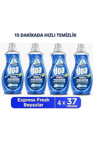 Doa Express Hızlı Yıkama Ultra Beyaz Sıvı Çamaşır Deterjanı 1480 Ml X 4 Adet