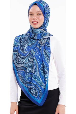 Tarzını Seç Gece Dalgaları Desenli Şifon Saten Şal - 70x170 Cm