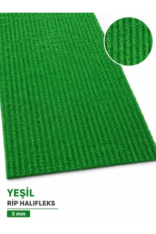 Beylini Yeşil Halıfleks Zemin Yer Kaplama 3 Mm Kalınlığında Rip Halı Duvardan Duvara Halıflex Organizasyon Davet