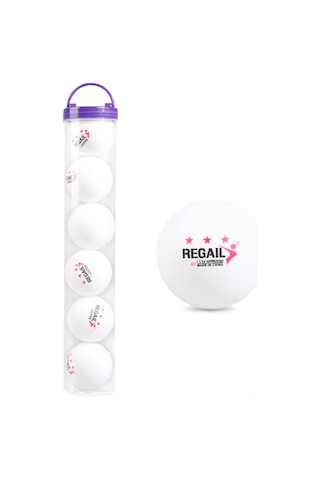 Ranyeek 6 Adet 3 Yıldızlı 40mm Abs Tenis Topu - İyi Zıplama, Spor Kulüpleri Ve Robot Antrenmanı İçin Beyaz
