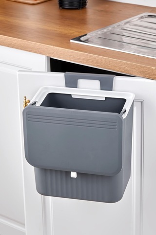 12 Litre Fonksiyonel Kapaklı Banyo Ve Mutfak Tezgahüstü Çöp Beyaz