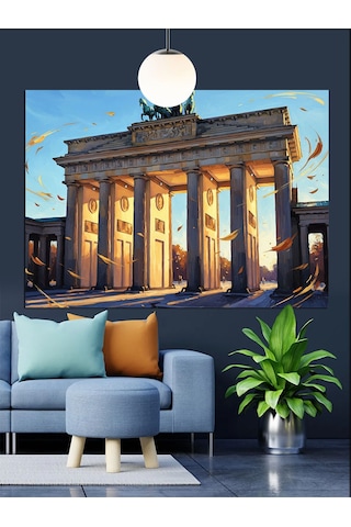 Brandenburg Kapısı Berlin Dekoratif Kanvas - Mdf Ahşap Tablo