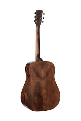 Cort Earth60m Op Masif Kapak Akustik Gitar Başlangıç/orta Seviye Masif Maun Üst Kapak, Dreadnought Kasa Yapısı Ve Open Pore Doğal Ahşap Dokusu